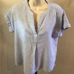 Beach lunch lounge linen blend top size small